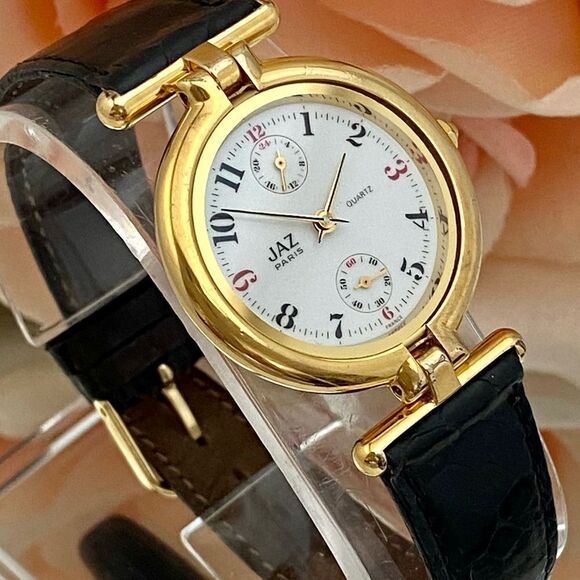 Vintage JAZ Paris Dress Watch with Sub-dials and Fancy Lugs - Picture 3 of 15